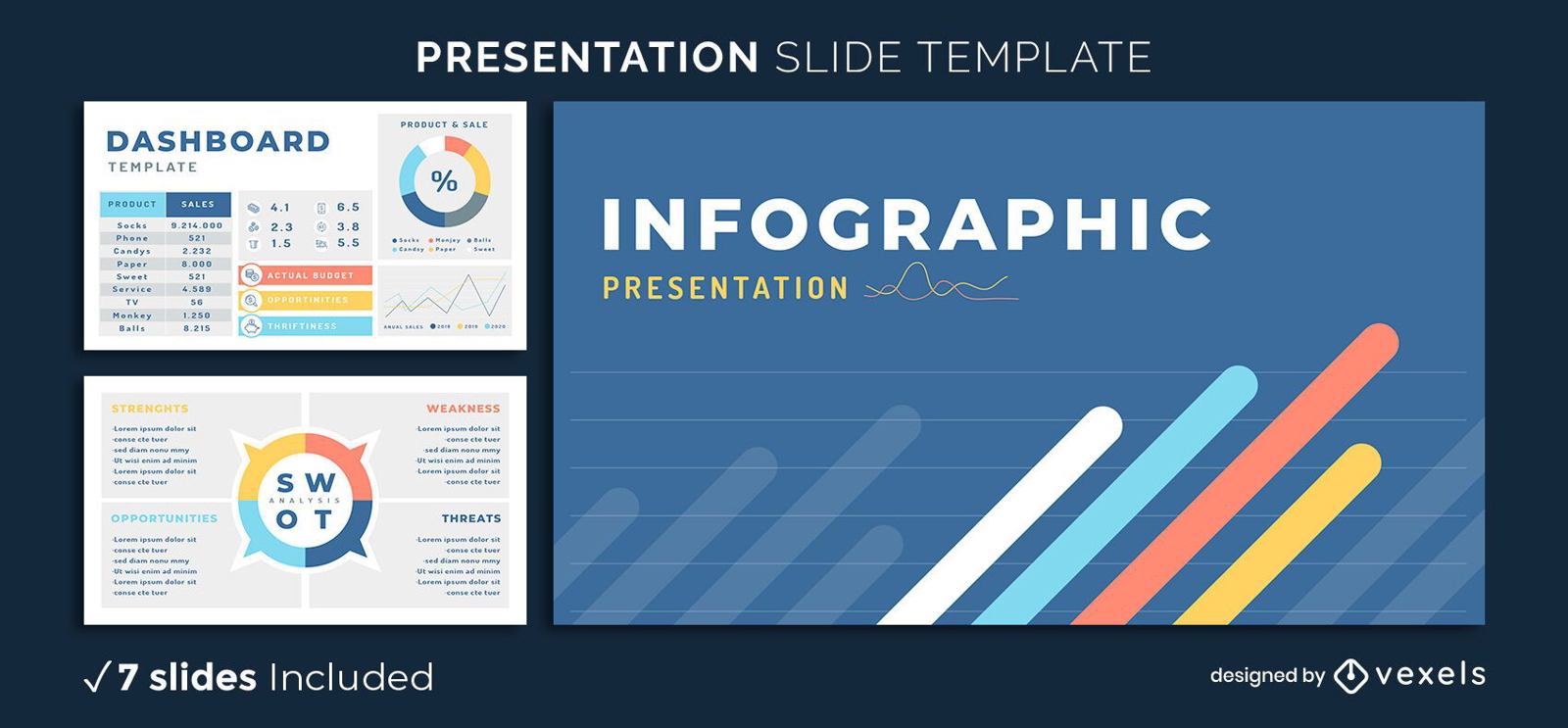 Präsentationsvorlage für Infografik-Elemente