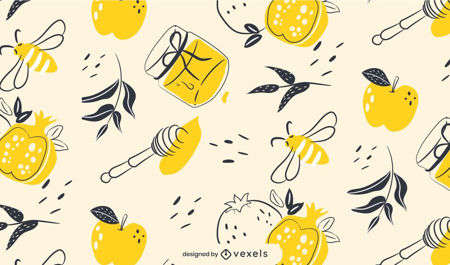 Rosh Hashanah Food Pattern Rosh Hashanah Food Pattern