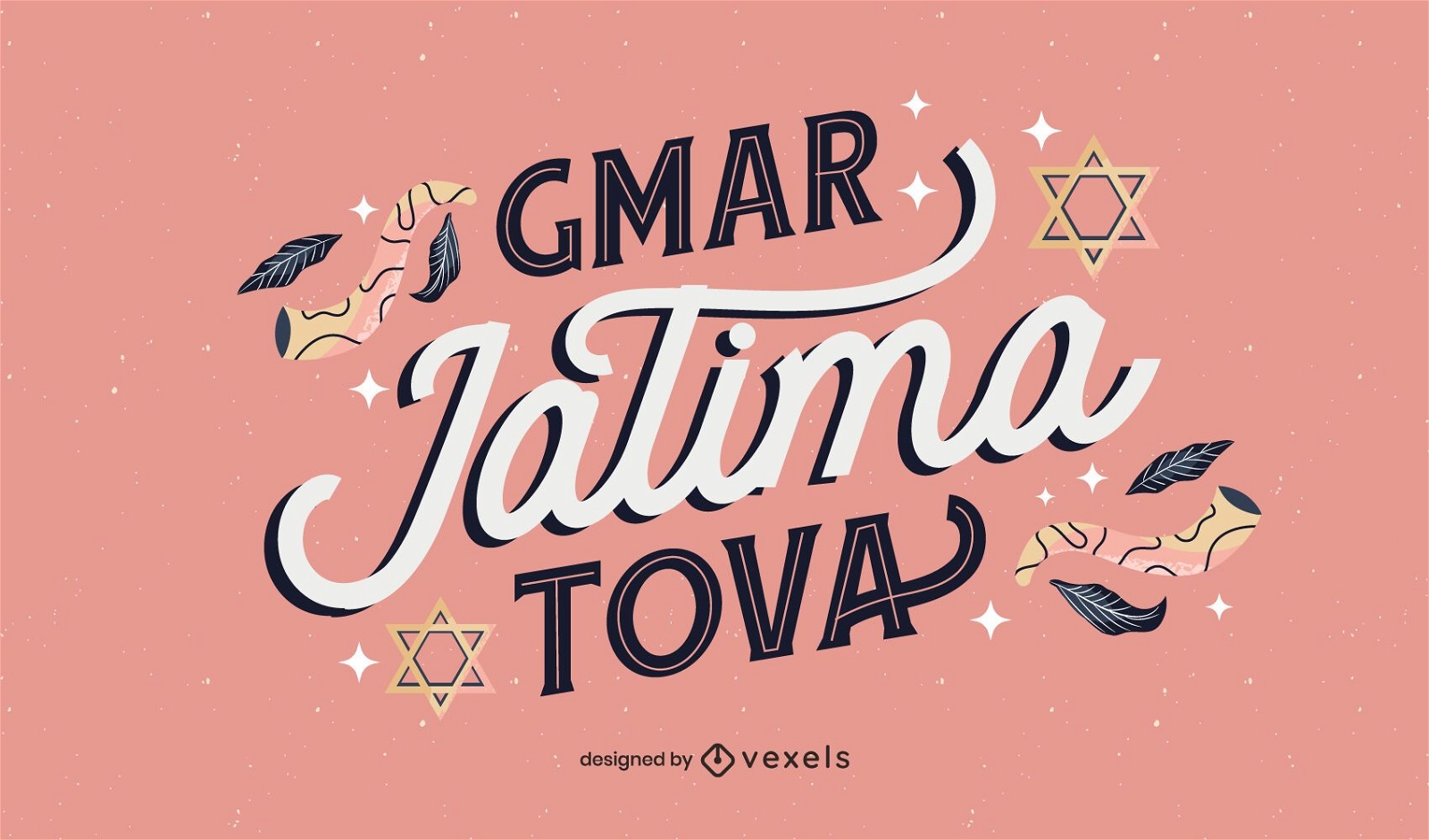 Gmar Jatima Tova Schriftzug Design