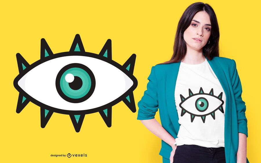 diseño de camiseta de ojo plano diseño de camiseta de ojo plano