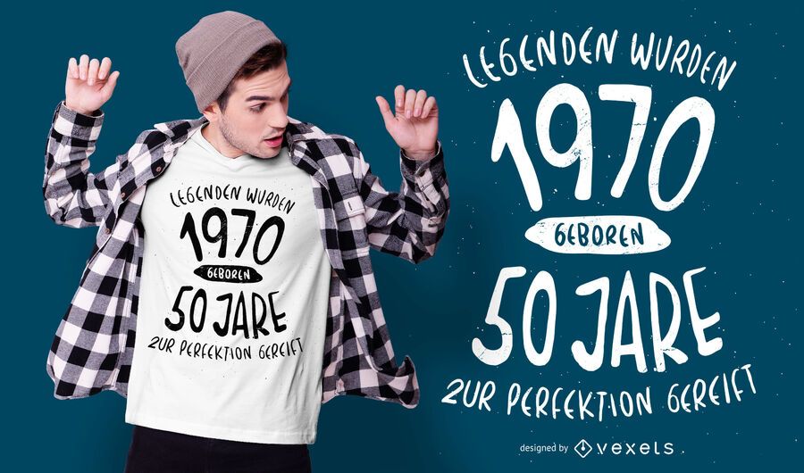 Born in 1970 german t-shirt design Born in 1970 german t-shirt design