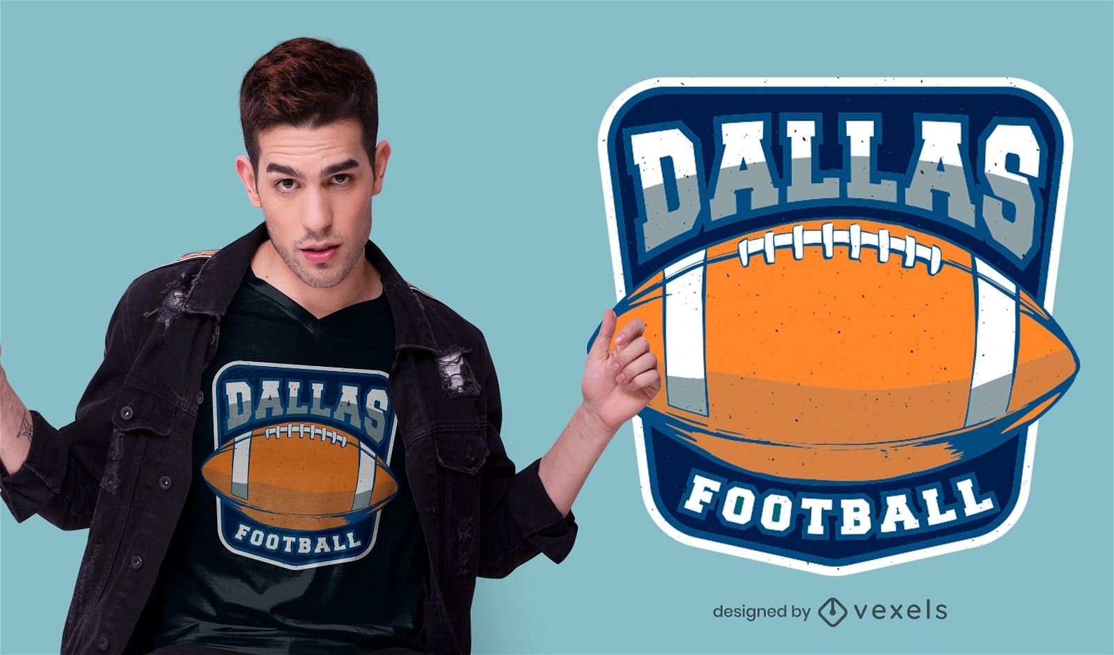Dallas Fußball T-Shirt Design