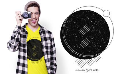 Diseño de camiseta abstracto geométrico minimalista