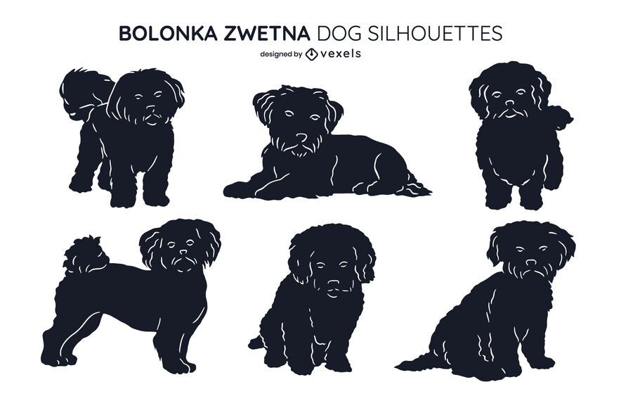 bolonka zwetna dog silhouette set bolonka zwetna dog silhouette set