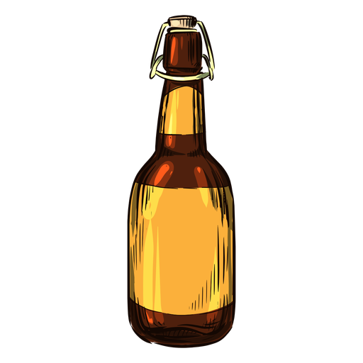 Botella de alcohol dibujada