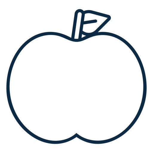 Apple simple icon stroke PNG Design