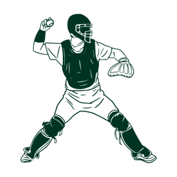 Jugador de beisbol dibujado Jugador de beisbol dibujado