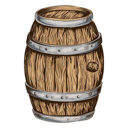 Beer barrel illustration beer PNG Design