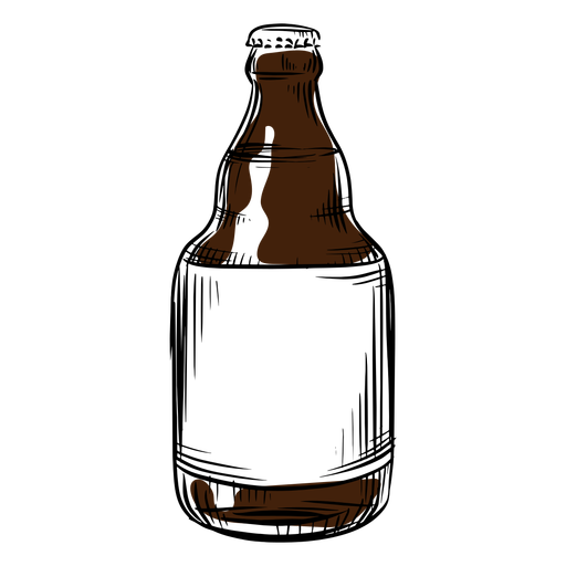 Garrafa de cerveja desenhada