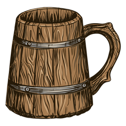 Caneca de cerveja em barril Desenho PNG