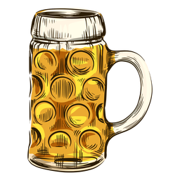 Beer in cool mug PNG Design