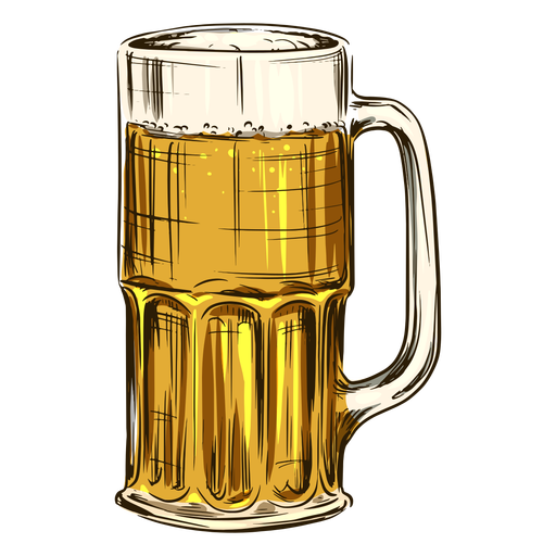 Bier im gro?en Becher PNG-Design