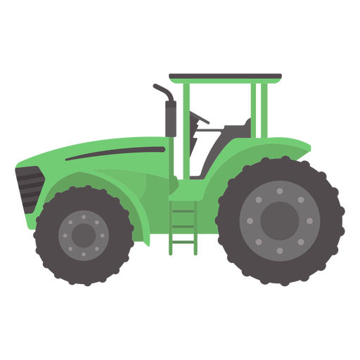 Traktor mit großen Rädern flach PNG-Design