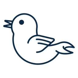 Bird side view icon stroke Bird side view icon stroke