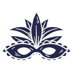 Blue feathers carnival mask Transparent PNG