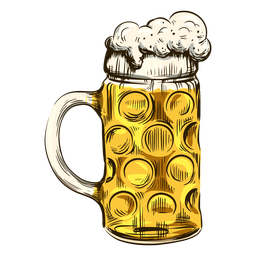 Bubbly beer in cool mug PNG Design Transparent PNG