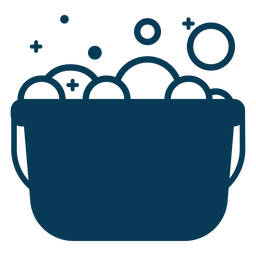 Bubbly soap water container blue PNG Design