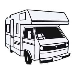 Golpe de camper van Diseño PNG