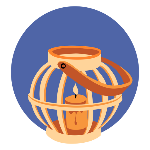 Candle in cage PNG Design