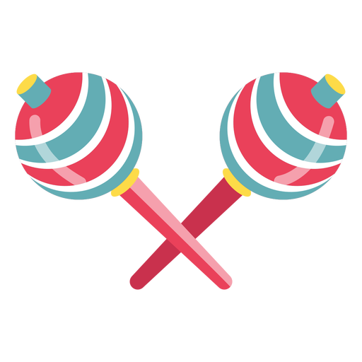 Carnival colored maracas PNG Design