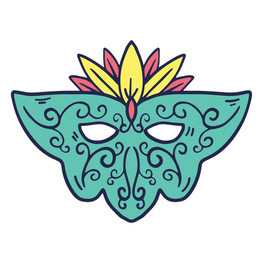 Máscara de carnaval de colores Diseño PNG