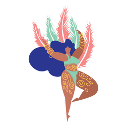 Mujer color carnaval Diseño PNG