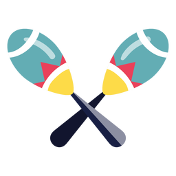 Karneval bunte Maracas PNG-Design