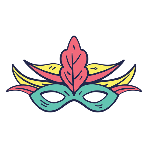 Carnival mask colorful PNG Design