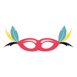 Máscara de carnaval con plumas
