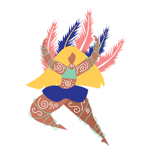 Carnival woman colored PNG Design