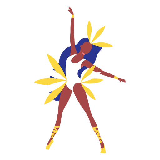 Karnevalsfrau posieren PNG-Design