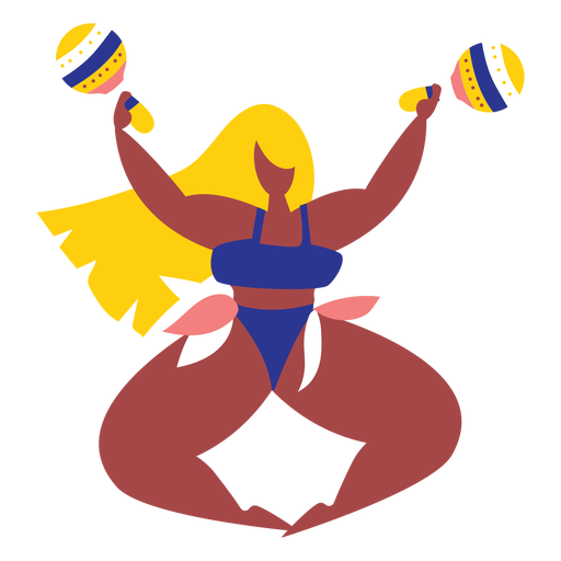 Carnival woman with maracas PNG Design