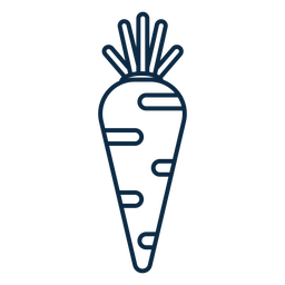 Trazo de icono de zanahoria vegetal Diseño PNG