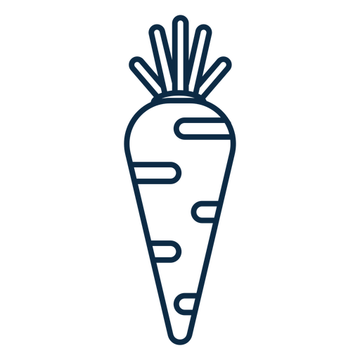 Trazo de icono de zanahoria vegetal Diseño PNG