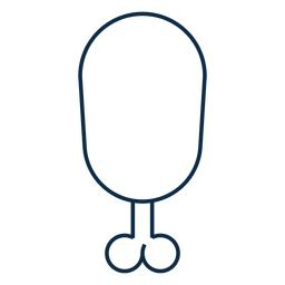 Traço de ícone de coxa de frango Desenho PNG