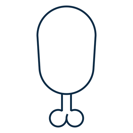 Chicken thigh icon stroke PNG Design