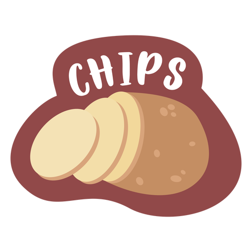 Etiqueta da despensa de chips Desenho PNG