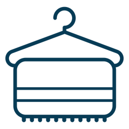 Cloth hanger laundry stroke PNG Design