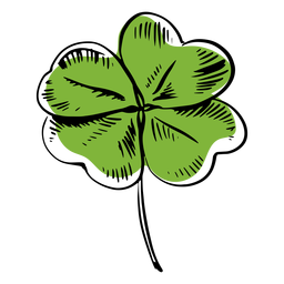 Clover leaf drawn PNG Design