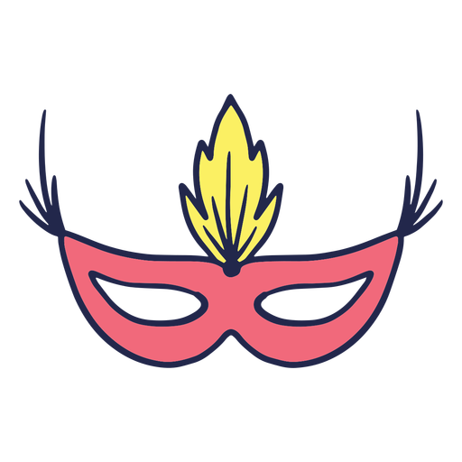 Máscara de carnaval colorida Desenho PNG