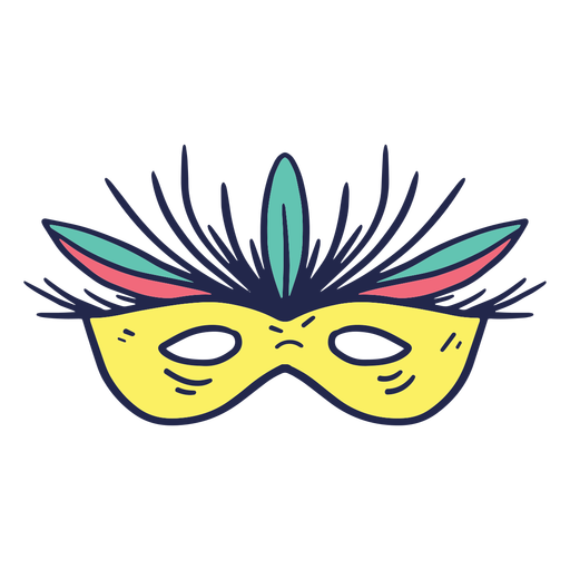 Colored simple carnival mask - Transparent PNG & SVG vector file