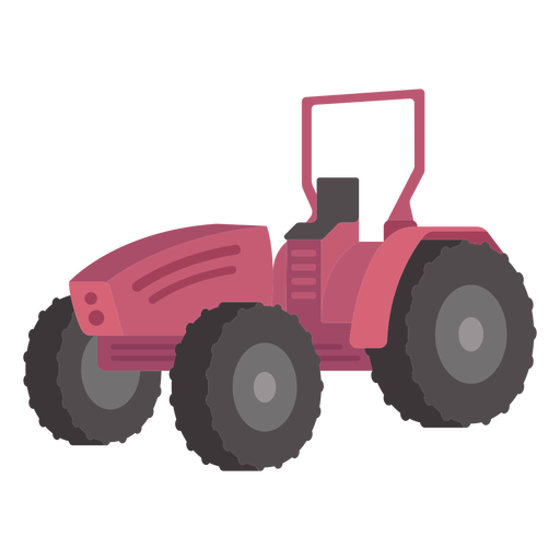 Farbiger Traktor flach PNG-Design
