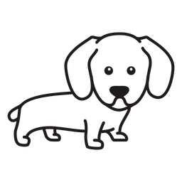 Cute dachshund stroke PNG Design