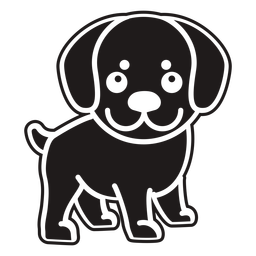 Cachorro fofo preto Desenho PNG