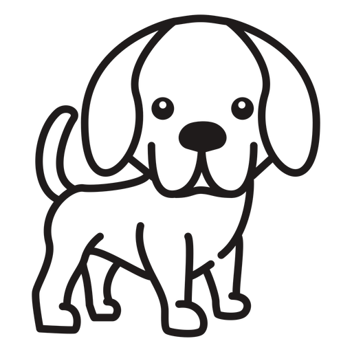 Cachorro olhando fixamente Desenho PNG