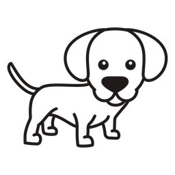 Cute Puppy Stroke PNG & SVG Design For T-Shirts