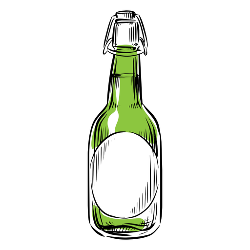 Gezeichnete Alkoholflasche PNG-Design