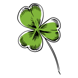 Hoja de trébol dibujada Diseño PNG