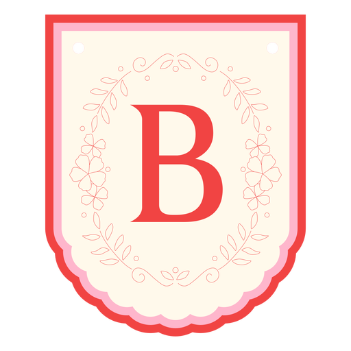 Blumengirlande Banner Brief b PNG-Design