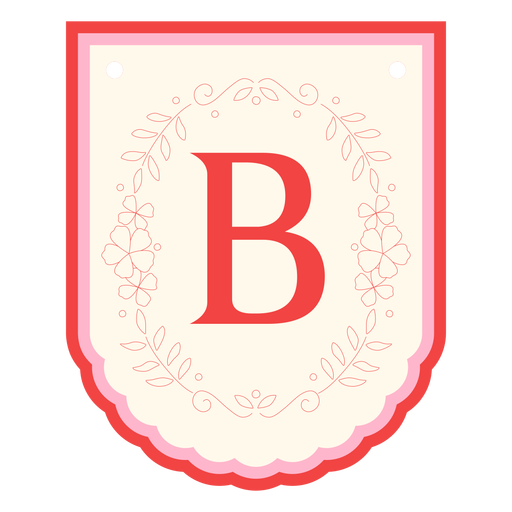 floral garland banner letter b transparent png svg vector file